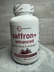 Micro Ingredients Saffron+ Advanced Vegetarian 60 Capsules Exp 09/2027