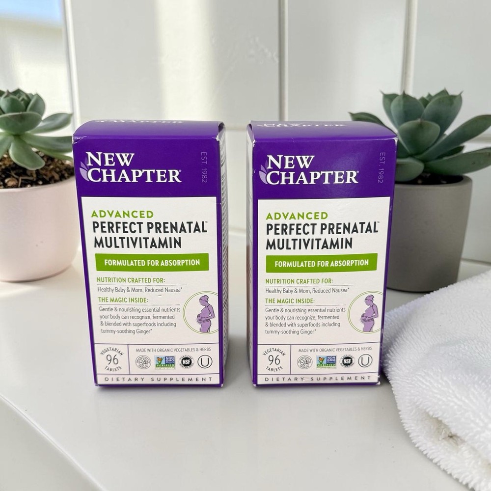 New Chapter 2 Unopened Bottles Advanced Perfect Prenatal Multivitamins Exp 06/26