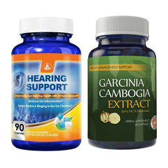 Hearing Support Ear Care & Garcinia Cambogia Weight Management Herbal Supplement