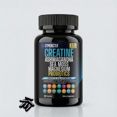 ALL-IN-ONE Supplement Creatine Capsules, Ashwagandha, Sea Moss, Magnesium