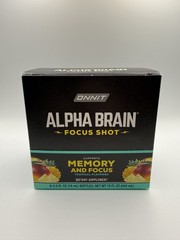 Onnit Alpha Brain Focus Shot Tropical Flavored 74 mL Bottles; 444 mL – Brand New