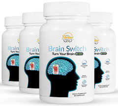 4 Pack Brain Switch, boost memory & increase focus-60 Capsules x4