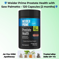 120 Capsules Weider Prime Prostate Health Supplement w/ Saw Palmetto Exp01/27