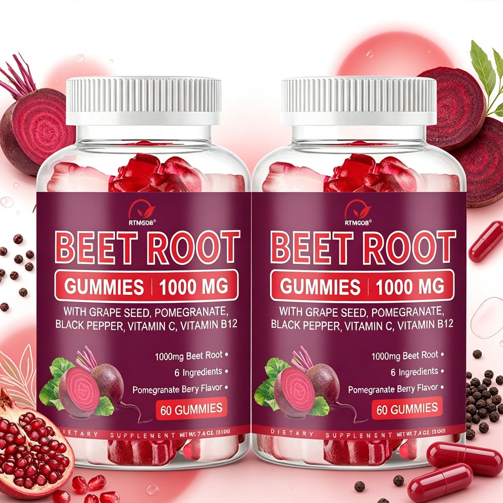 2pcs Beet Root Powder Vegan Raw Beetroot Extract Powder for Overall Wellness
