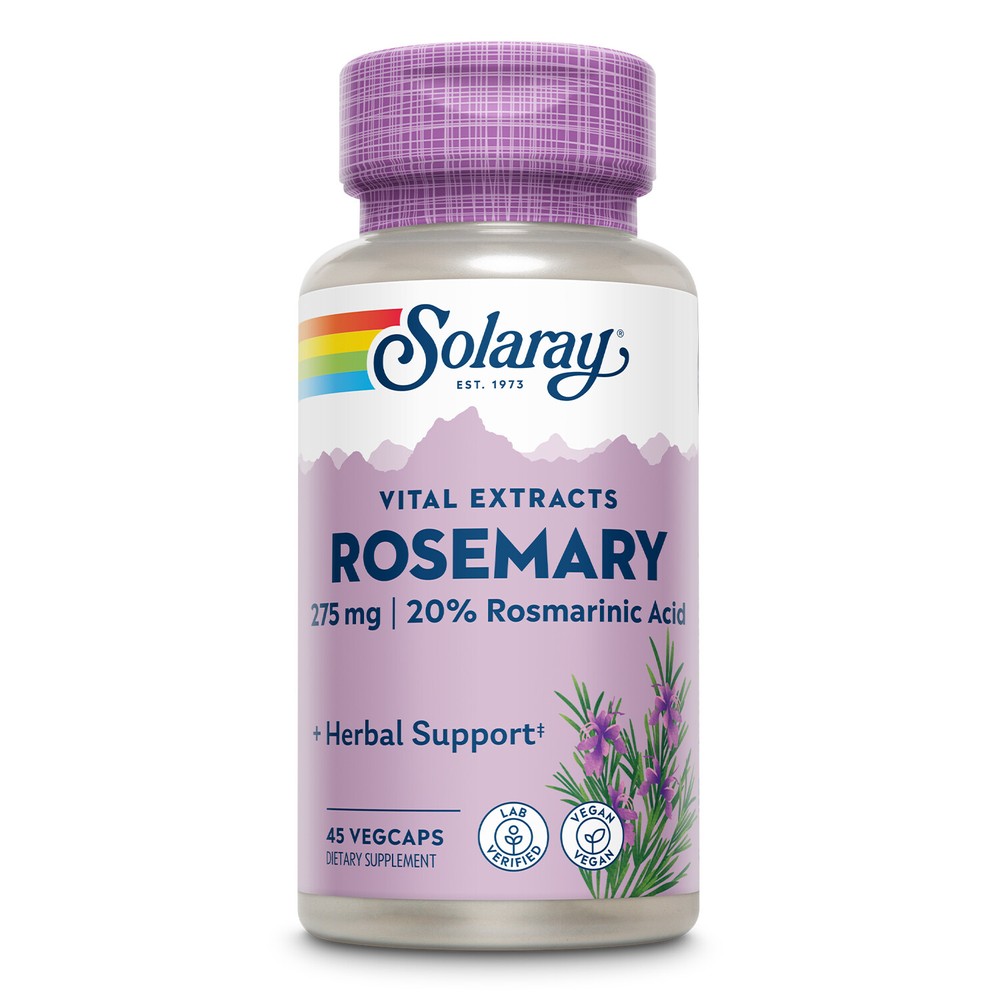 Solaray Guaranteed Potency Rosemary Leaf Extract, Veg Cap (Btl-Plastic) 275mg |