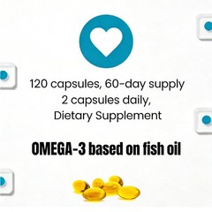Omega 3 Supplements Brain Memory Cardiovascular Immune System 30-120 Softgels