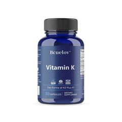 Vitamin K1 + K2 (MK-4/MK-7) Complex – Supports Bone Density 30/60/120Caps