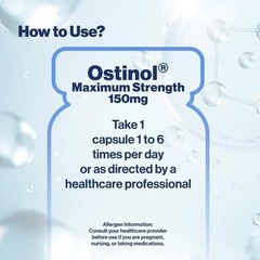 Ostinol Bone Cartilage Stimulating Protein Standard Strength Bone Health 30 Caps