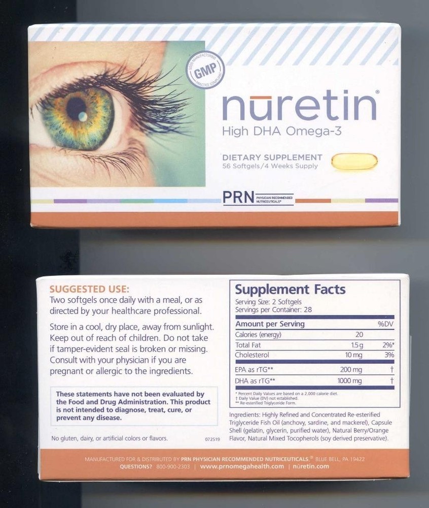 (2) nuretin High DHA Omega – 3 (112) Softgels / 8 Weeks Supply (free shipping)