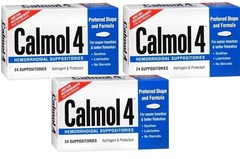 Calmol 4 Hemorrhoidal Suppositories 24ct (3 Pack)