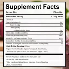 Organic Beet Root Powder, Support Antioxidants Blood Pressure Supplements