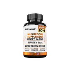 Mushroom Complex Supplement, Lions Mane, Reishi, Cordyceps, Immune Capsule