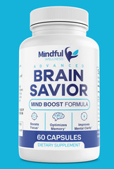 Mindful Wellness Brain Savior Mind Boost Support Dietary Supplement 60 Capsules