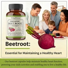 Organic Beetroot Powder Capsules – Lowers Blood Pressure – Blood Circulation