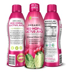 Maxx Herb Red Nopal Cactus Prickly Pear Juice for Joint Support – Organic, 32oz