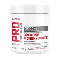 GNC Pro Performance Creatine Monohydrate unflavoured Micronized 100gm