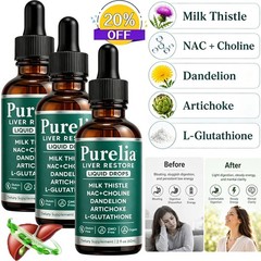 5PCS Purelia Liver Restore Drops – Complete Liver Detox Support Supplement 60ml