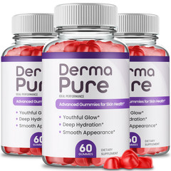 Derma Pure Gummies, Official DermaPure Vitamin Supplement Gummy (3 Pack)