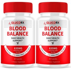 (2 Pack) GlucoRx Blood Support Capsules, GlucoRx Maximum Strength (120 Capsules)