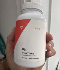 Wisp Thrive Creatine Monohydrate Tablets 120 ct Muscle Growth Energy Endurance