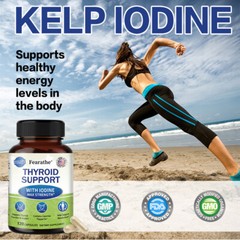 Advanced Thyroid Support Supplement with Iodine Capsules Free Shipping
