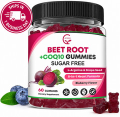 Beet Root w/ CoQ10, L-Arginine & Grape Seed Sugar-Free Gummies 60 ct