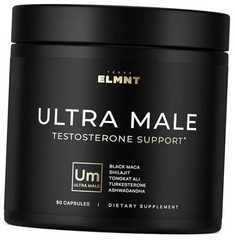 ULTRA MALE Premium Testosterone Booster for Men w. 100:1 Shilajit, 40:1 Black