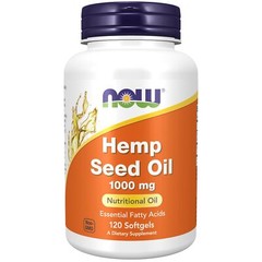 NOW Hemp Seed Oil Softgels 120 Count Non-GMO Essential Fatty Acids