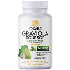 500 Capsules GRAVIOLA SOURSOP Leaf Extract 5000mg Annona Muricata