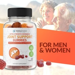 Extra Strength Joint Support Gummies with Glucosamine & Vitamin E – 60 Count