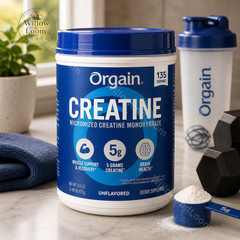 Orgain Micronized Creatine Monohydrate Powder Unflavored Supplement 135 Servings