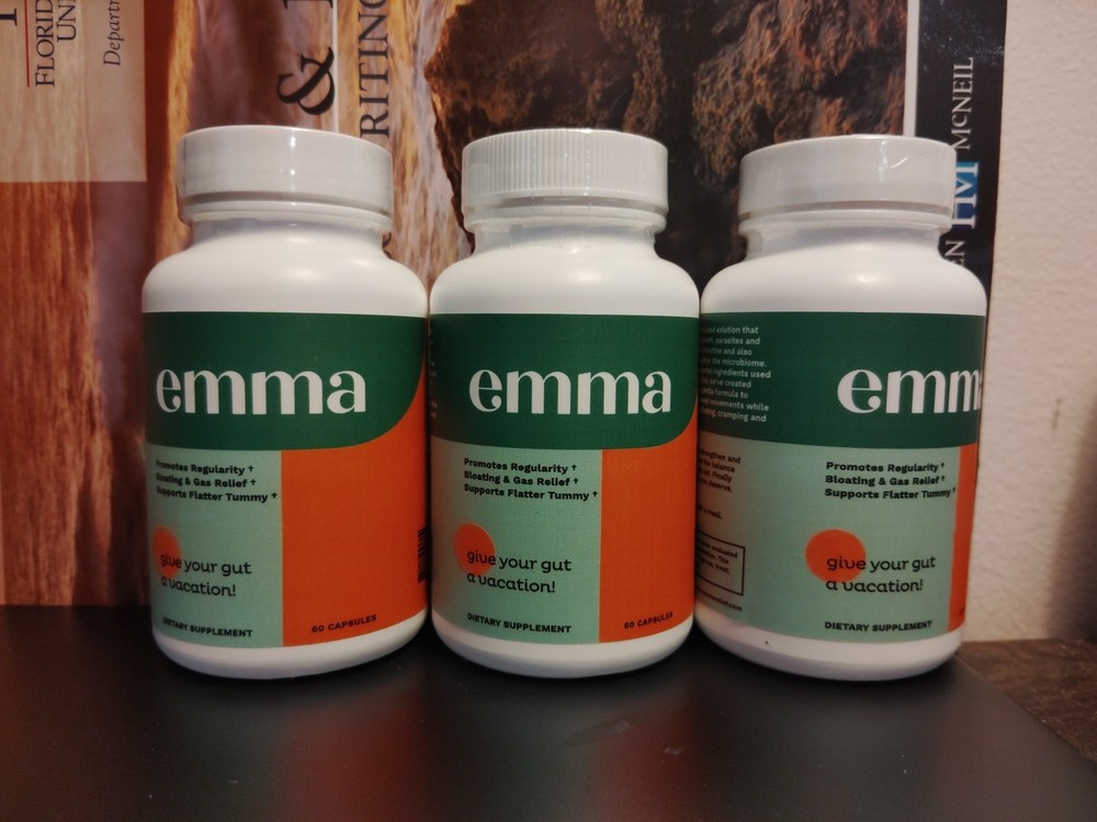 Emma Probiotic, Natural Laxative, Promotes Regularity, Gas & Bloating Relief 3PK