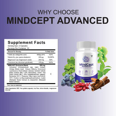 (2 Pack) Mindcept Advanced Brain Formula, Mind Cept Supplement (120 Capsules)