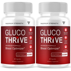 (2 Pack) Gluco Thrive Capsules, Gluco Thrive Advanced Formula (120 Capsules)