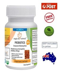Probiotic Streptococcus Thermophilus 20 Billion CFU/gm Capsules – 500mg-AU Stock