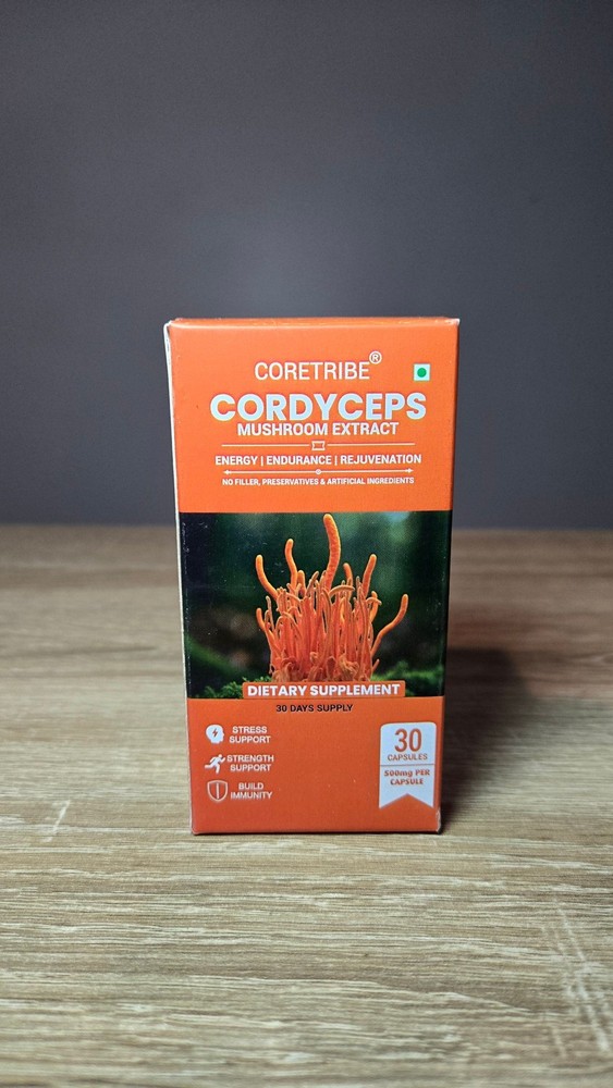 Coretribe Cordyceps Mushroom Extract Capsules 30 Count – New Sealed