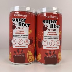 (2) Bellway Raspberry Lemon Super Fiber + Fruit Psyllium 18.0 oz Each Exp 9/26
