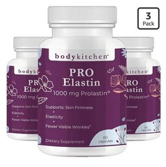 3 Pack Body Kitchen Pro-Elastin 1000 mg Supplement Help Reduce Signs Of Aging