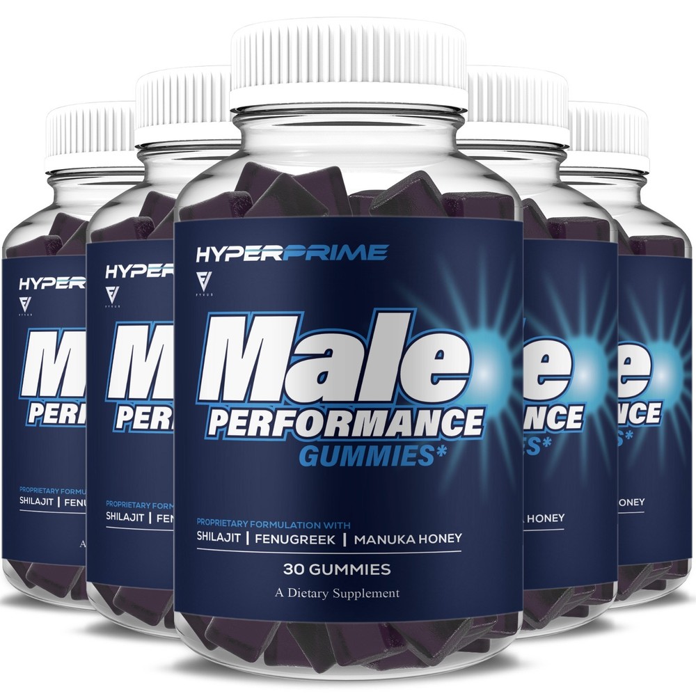 (5 Pack) HyperPrime Male Performance Gummies, Hyper Prime Support (150 Gummies)