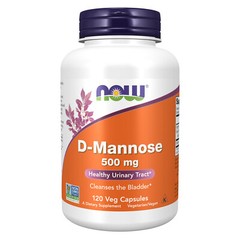 NOW D-Mannose Urinary Support 500mg 120 Veg Capsules