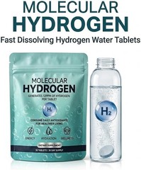 Molecular Hydrogen Tablets Fast Dissolving H2 for Drinking Water & Wellness