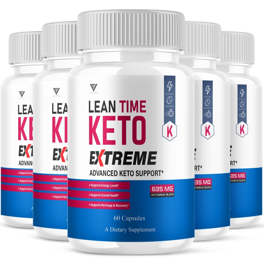 (5 Pack) Lean Time Keto Extreme Support, LeanTime Keto Advanced (300 Capsules)