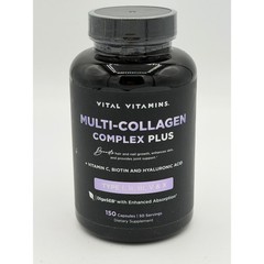 Vital Vitamins Multi-Collagen Complex Plus 150 Capsules Biotin Hyaluronic Acid