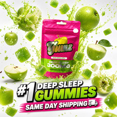 Natural Sleep Gummies – Herbal – Sour Green Apple – Vegan – Made in USA – 30ct