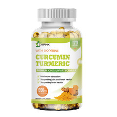 Turmeric capsules help with anti-inflammatory lipid-lowering liver protection