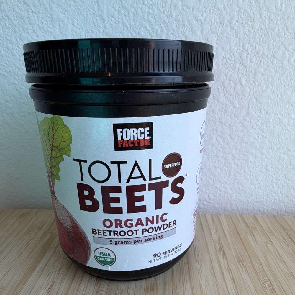 Force Factor Total Beets Organic Beetroot Powder Unflavored 90 Servings 15.9oz