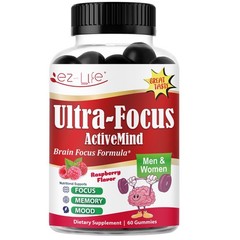 Brain Memory and Focus Supplement for Adults with Functional Mushroom- 60 Gummy