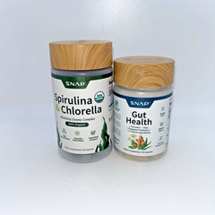 Snap Supplements Spirulina Chlorella + Gut Health Mineral Capsules Bundle New