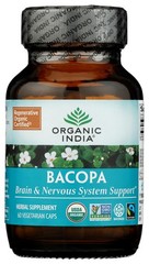 Bacopa Brain Nervous System Support Herbal Supplement Organic India 60 1 Pack