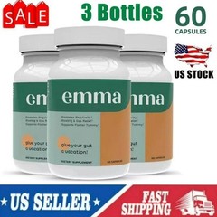 3 Pack Emma Gut Health Supplement 180 Capsules for Bloating Relief & Leaky Gut**